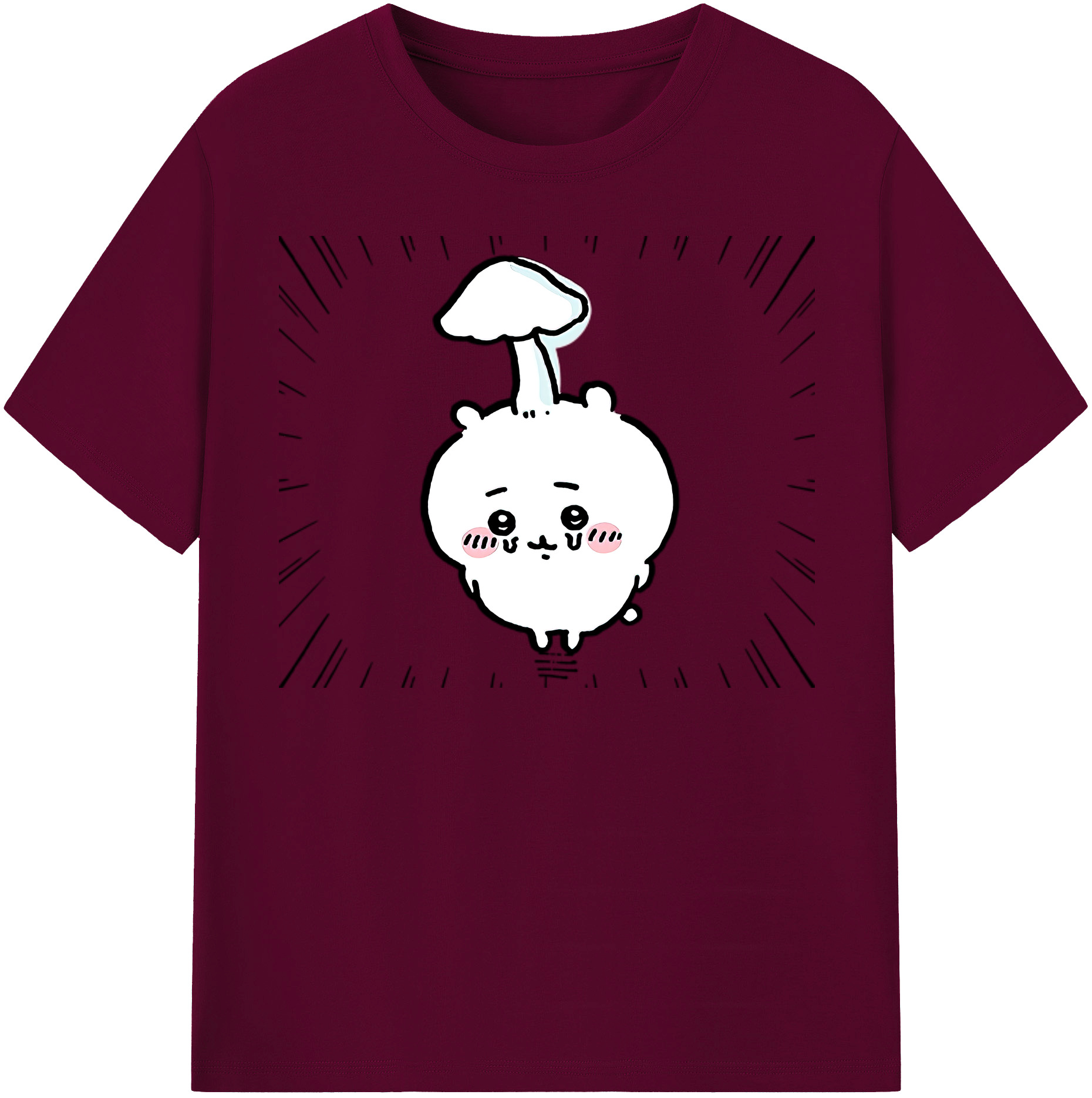 （画像用） ちいかわ ちいかわ Chii-kawa chiikawa レディースカジュアルプリントTシャツ（綿100％）